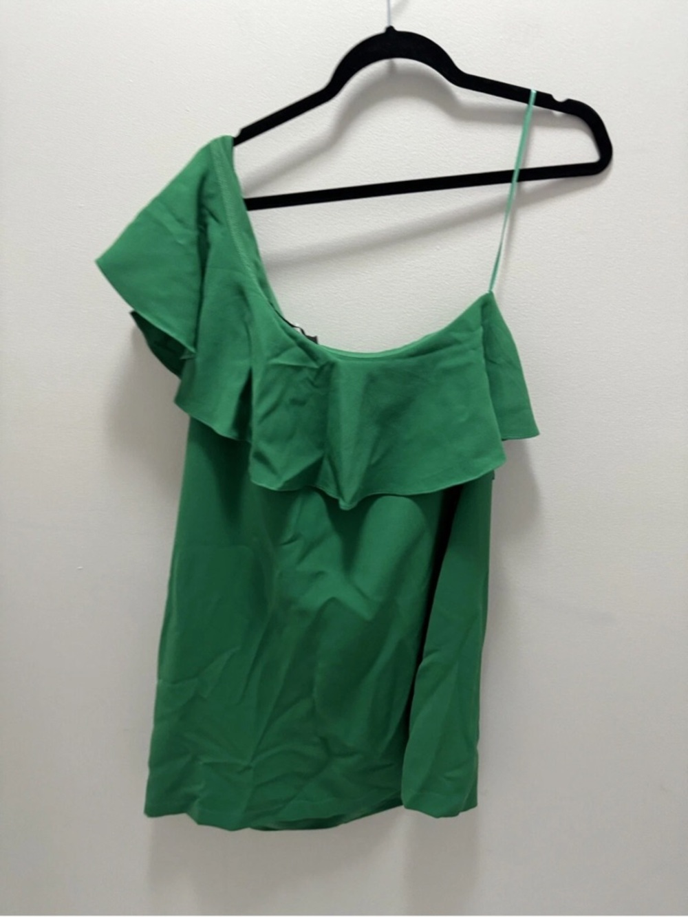 Sugarlips Green One-Shoulder Ruffle Dress